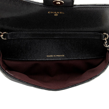 Chanel Quilted Caviar Leather Mini Chain Bag (SHF-18802)