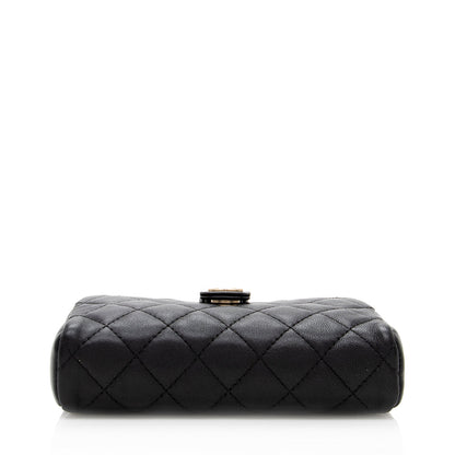 Chanel Quilted Lambskin CC O-Mini Phone Pouch (SHF-18690)