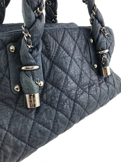 Chanel Quilted Lambskin Lady Braid Satchel Bag