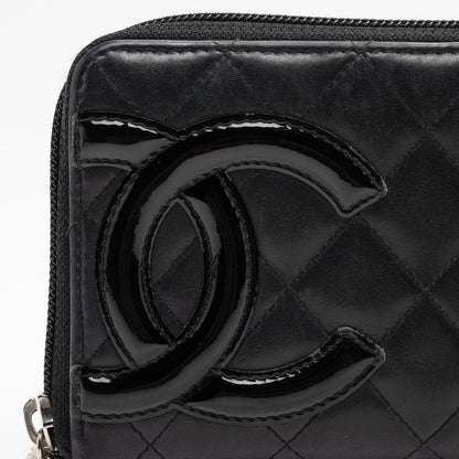 Chanel Quilted Lambskin Ligne Cambon Zip Around Wallet (SHF-zKBMJT)