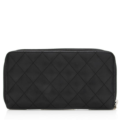 Chanel Quilted Lambskin Ligne Cambon Zip Wallet (SHF-20078)