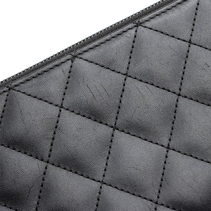 Chanel Quilted Lambskin Ligne Cambon Zip Wallet (SHF-20078)