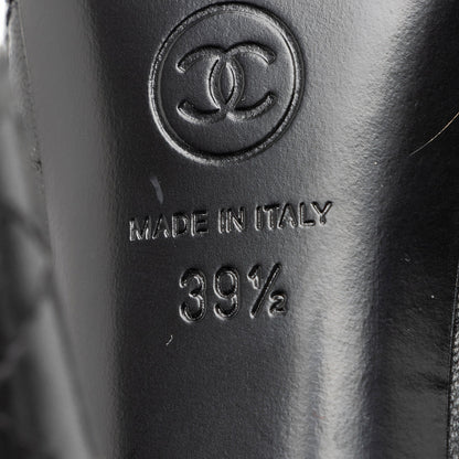 Chanel Quilted Leather CC Cap Toe Platform Pumps - Size 9.5 / 39.5 (SHF-5kGom3)