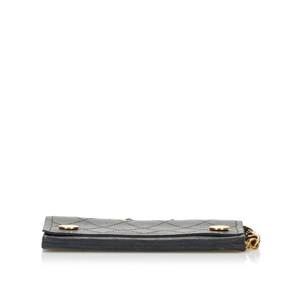 Chanel Quilted Leather Chain Wallet (SHG-36957)
