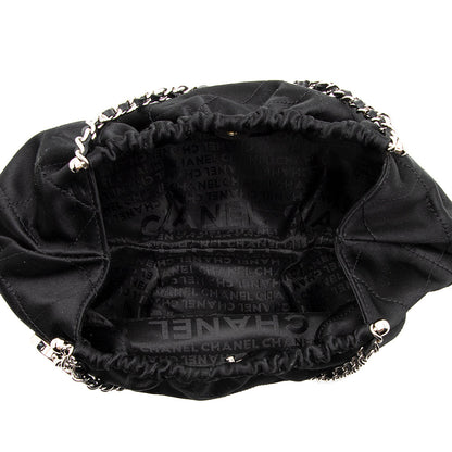 Chanel Quilted Satin CC Charm Mini Hobo (SHF-19277)