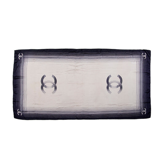Chanel Silk CC Oversize Scarf (SHF-21869)