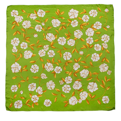 Chanel Silk Camellia 140cm Shawl (SHF-qWZAwc)