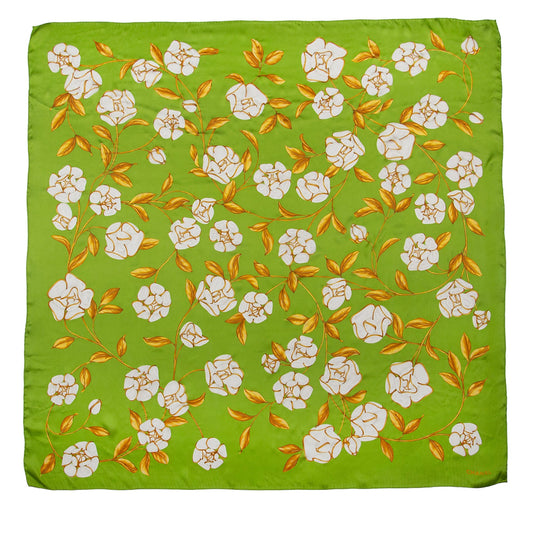 Chanel Silk Camellia 140cm Shawl (SHF-qWZAwc)