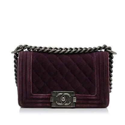 Chanel Small Boy Velvet Flap Bag (SHG-xHXqXz)