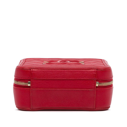Chanel Small Caviar CC Filigree Vanity Bag (SHG-xceroo)