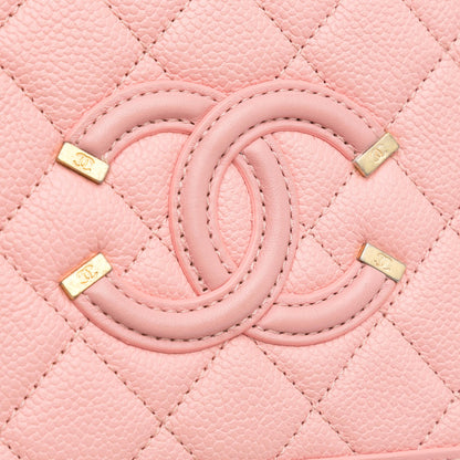 Chanel Small Caviar CC Filigree Vanity Bag (SHG-RkOLyj)