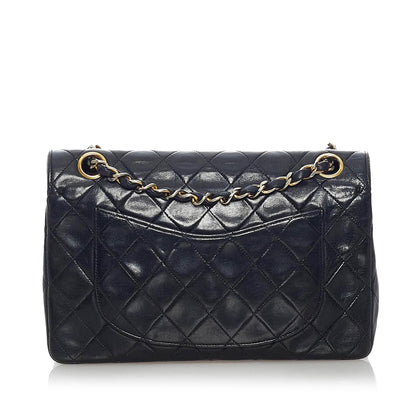 Chanel Small Classic Lambskin Leather Double Flap Bag (SHG-30354)