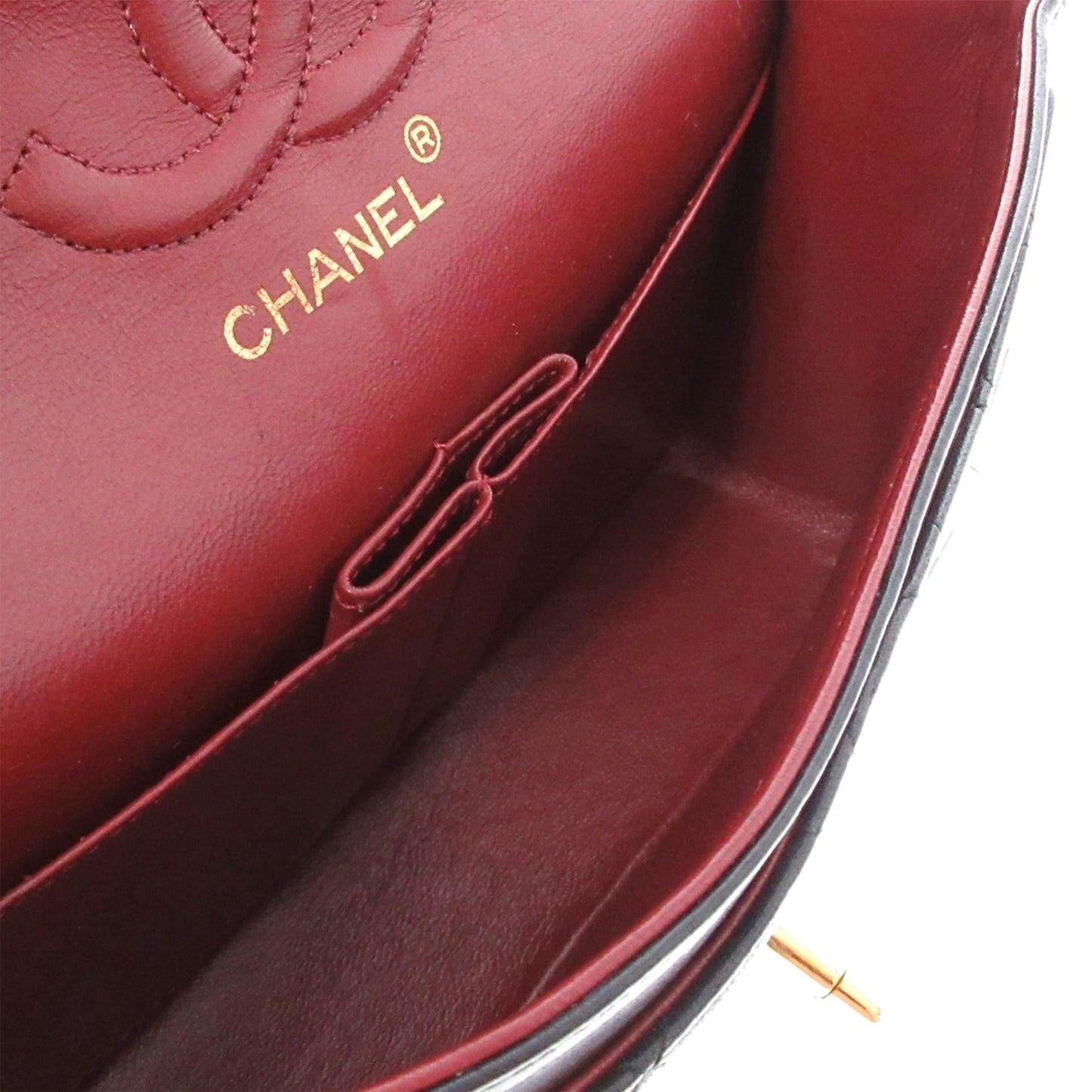 Chanel Small Classic Lambskin Leather Double Flap Bag (SHG-33688)