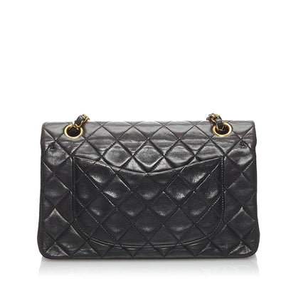 Chanel Small Classic Lambskin Leather Double Flap Bag (SHG-34199)