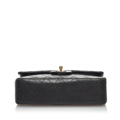 Chanel Small Classic Lambskin Leather Double Flap Bag (SHG-34199)