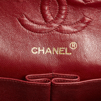 Chanel Small Classic Lambskin Leather Double Flap Bag (SHG-34199)