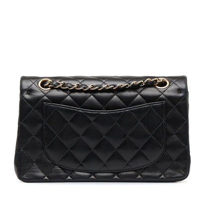 Chanel Small Classic Lambskin Leather Double Flap Bag (SHG-acYIYl)