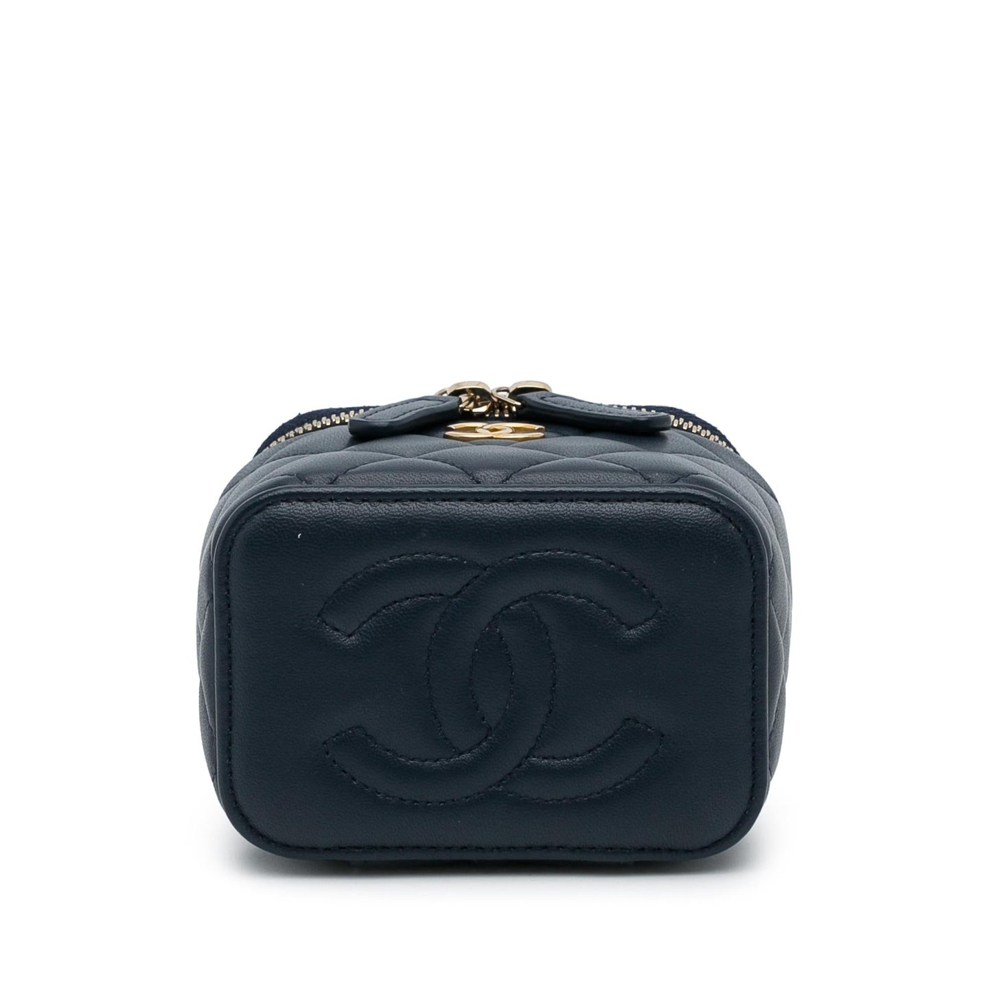 Chanel Small Lambskin Top Handle Vanity Bag (SHG-FgncGV)