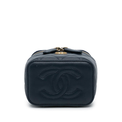 Chanel Small Lambskin Top Handle Vanity Bag (SHG-FgncGV)