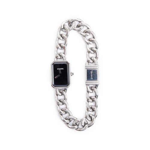 Chanel Stainless Steel Premiere Gourmette Chain Watch H3248 w/ Case