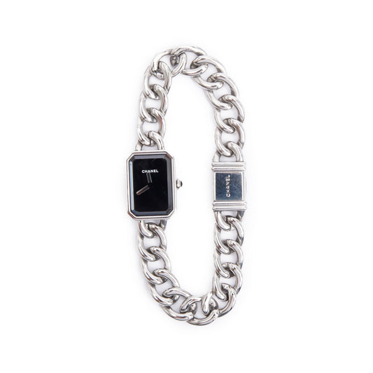 Chanel Stainless Steel Premiere Gourmette Chain Watch H3248 w/ Case