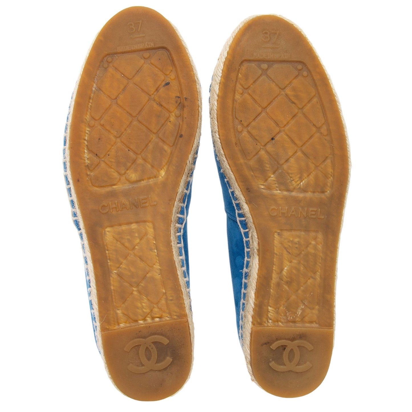 Chanel Suede CC Espadrilles - Size 7 / 37 (SHF-1NYUJk)