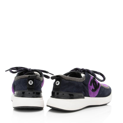 Chanel Suede CC Sneakers - Size 6 / 36 (SHF-TsEtus)
