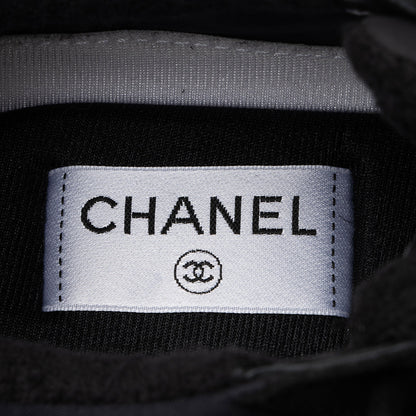 Chanel Suede Calfskin CC Sneakers - Size 7.5 / 37.5 (SHF-PJYB9I)