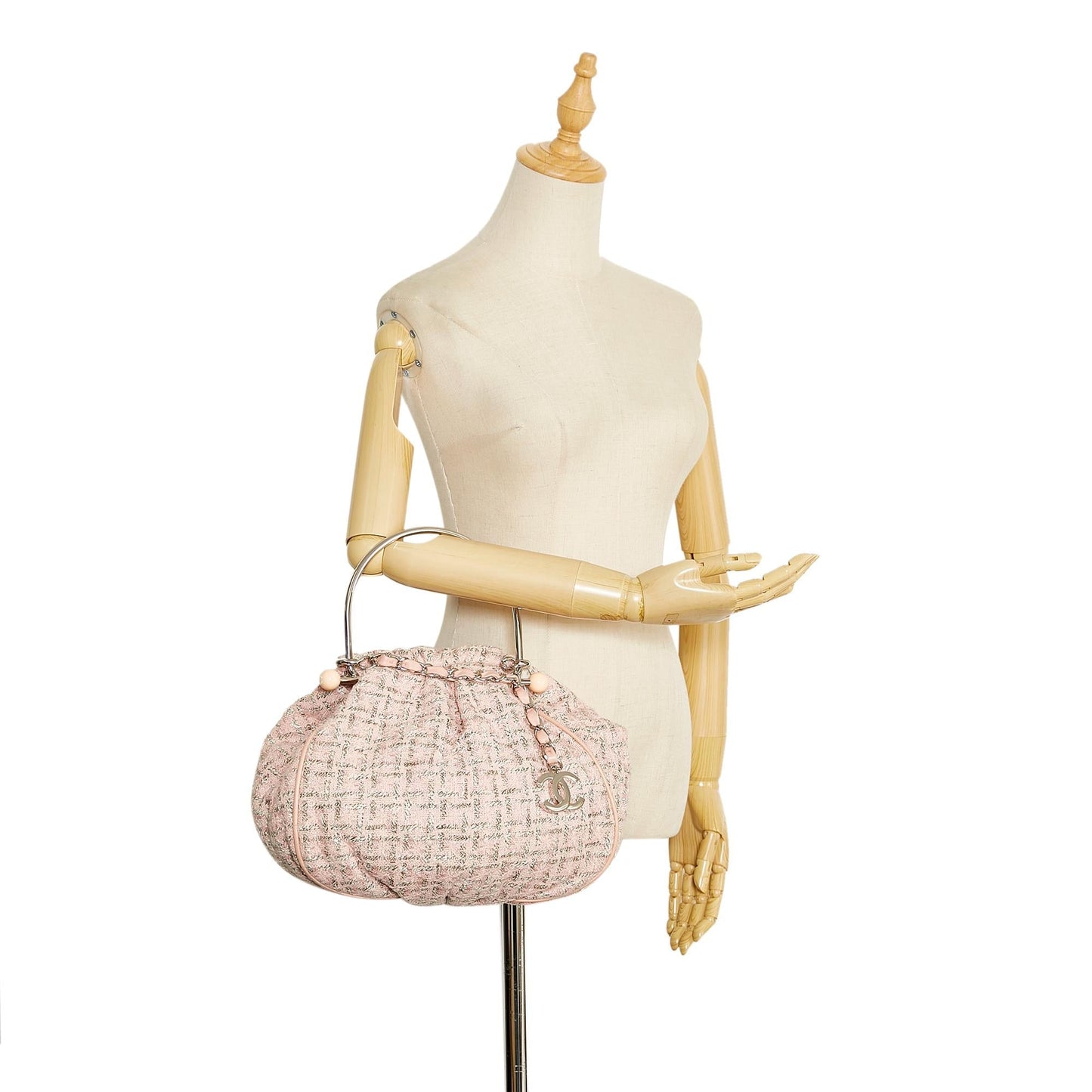 Chanel Tweed Boucle Knitting Handbag (SHG-pvDzjY)