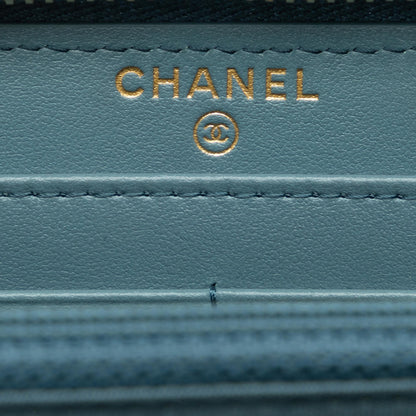 Chanel Tweed Deauville Continental Wallet (SHG-UlzXGM)
