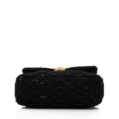 Chanel Tweed Ribbon 19 Medium Flap Shoulder Bag (SHF-xjNEFu)
