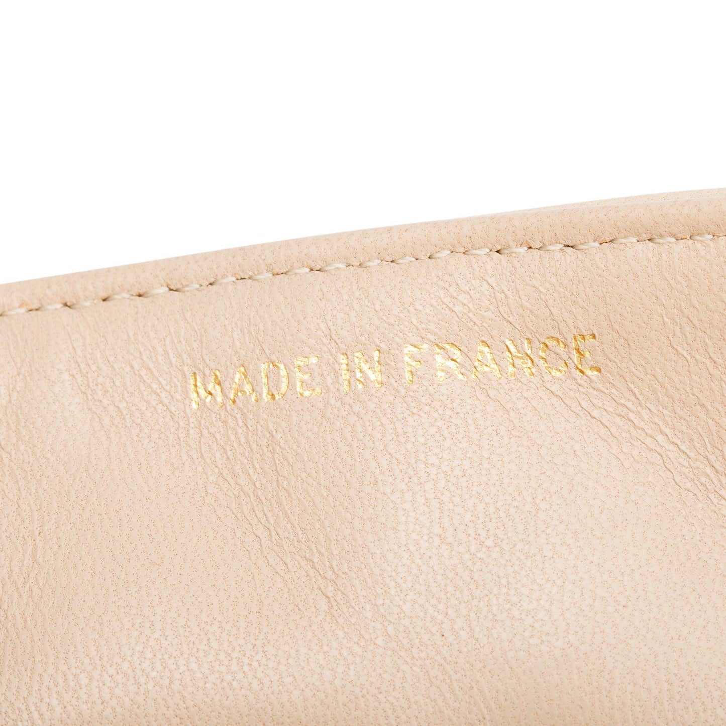 Chanel Vintage Beige Leather Small Square Single Flap Bag
