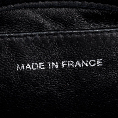 Chanel Vintage Black Quilted Lambskin Leather Tag Mini Tote Bag