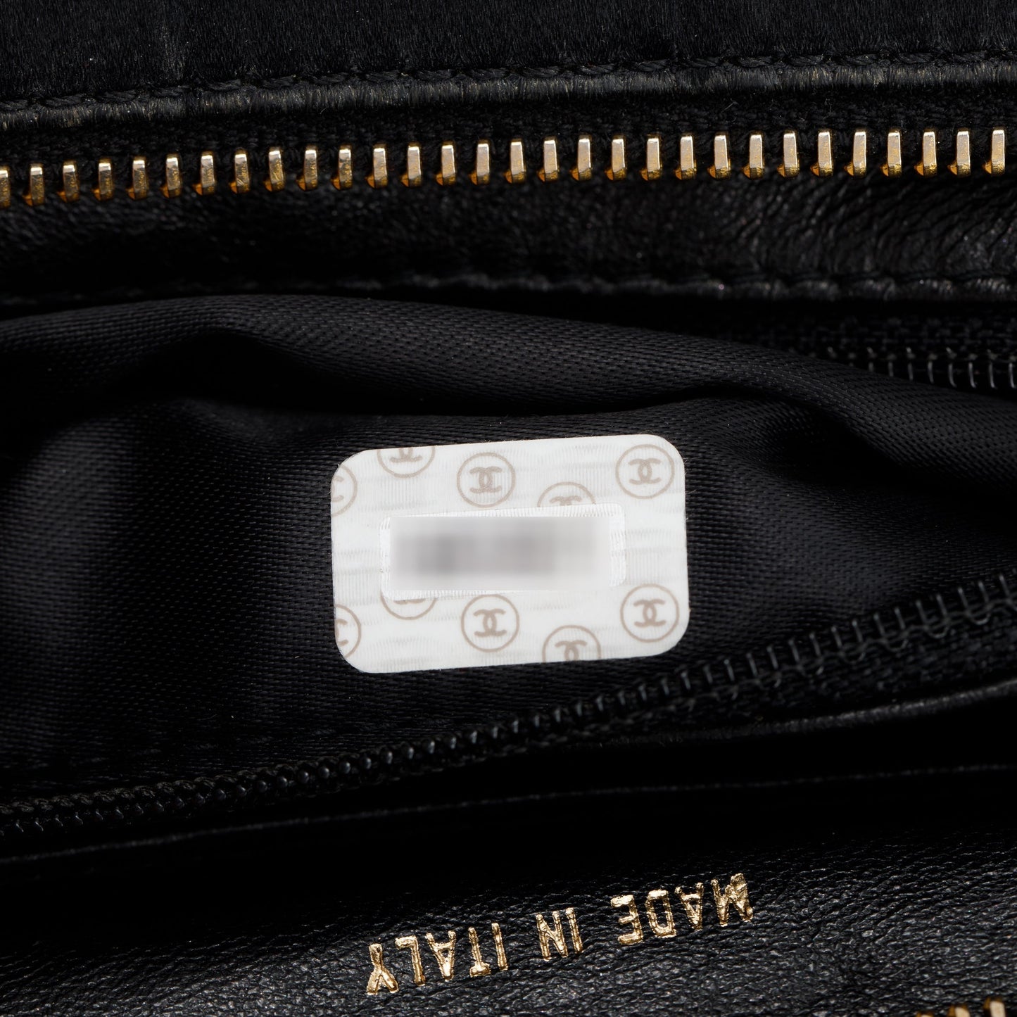Chanel Vintage Black Satin Camelia Top Handle Bag w/ Authenticity Card