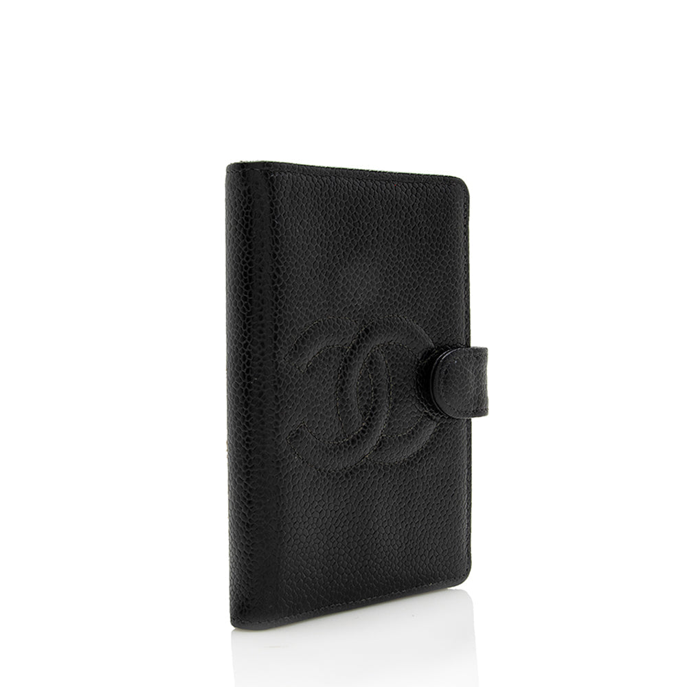 Chanel Vintage Caviar Leather CC Small Agenda Cover (SHF-18049)