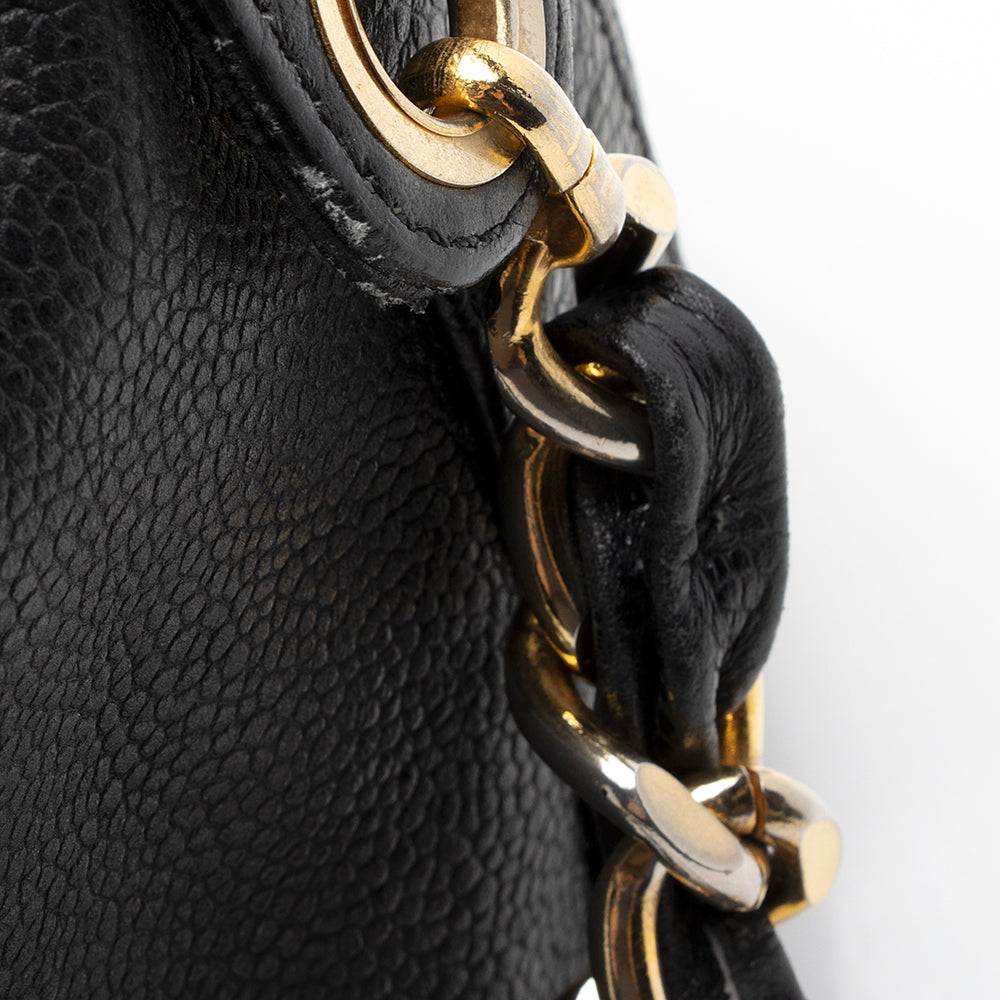Chanel Vintage Caviar Leather Drawstring Shoulder Bag (SHF-21297)