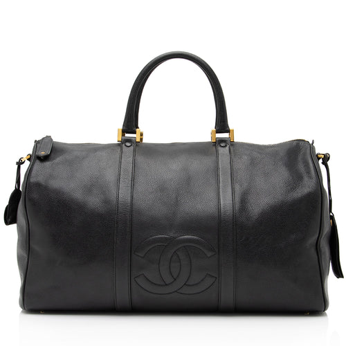 Chanel Vintage Caviar Leather Timeless CC Duffle Bag (SHF-8OA81f)