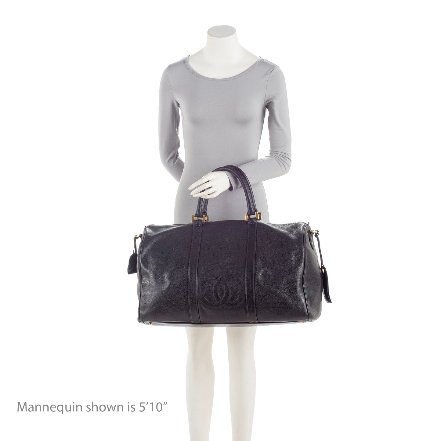 Chanel Vintage Caviar Leather Timeless CC Duffle Bag (SHF-8OA81f)