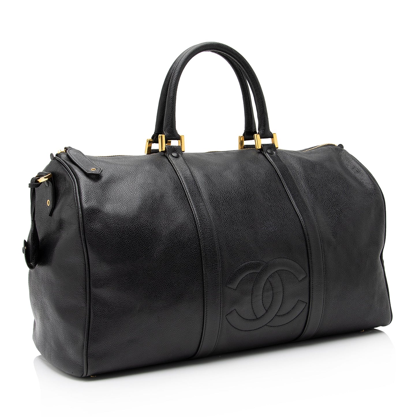 Chanel Vintage Caviar Leather Timeless CC Duffle Bag (SHF-8OA81f)