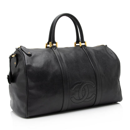 Chanel Vintage Caviar Leather Timeless CC Duffle Bag (SHF-8OA81f)