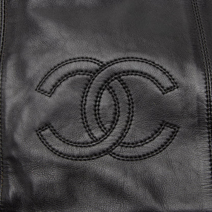 Chanel Vintage Lambskin CC Logo Tote (SHF-22846)