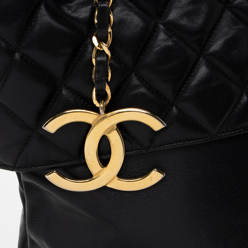 Chanel Vintage Lambskin Chain CC Tote (SHF-15054)