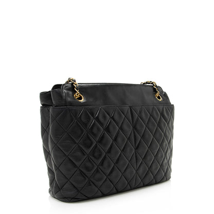 Chanel Vintage Lambskin Chain Shoulder Bag (SHF-19765)