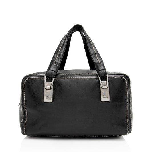 Chanel Vintage Lambskin Essential Bowler Bag (SHF-AnnD2G)
