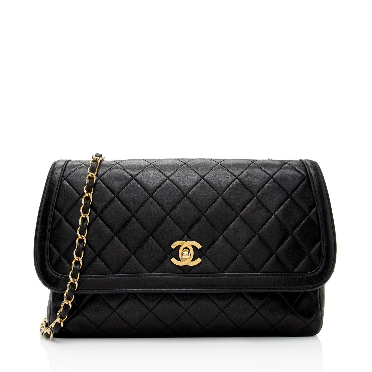 Chanel Vintage Lambskin Medium Single Flap Bag (SHF-jQAZoL)