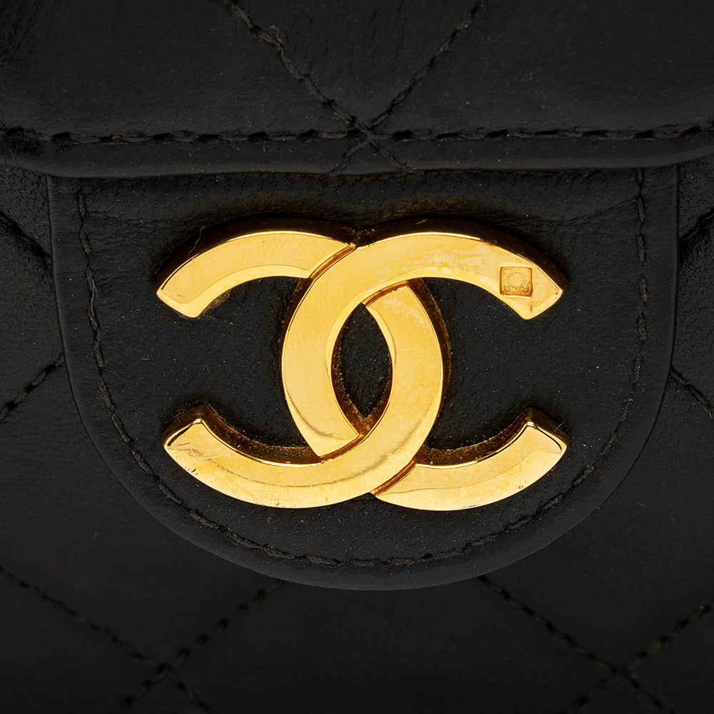 Chanel Vintage Lambskin Small Snap Flap Bag (SHF-21730)