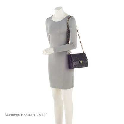 Chanel Vintage Lambskin Small Snap Flap Bag (SHF-21730)