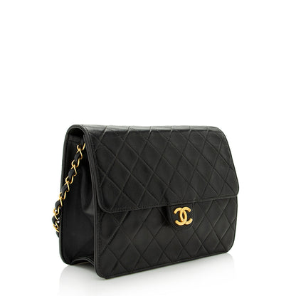 Chanel Vintage Lambskin Small Snap Flap Bag (SHF-21730)