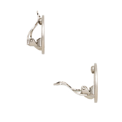 Chanel Vintage Logo Round Clip On Earrings (SHF-21529)
