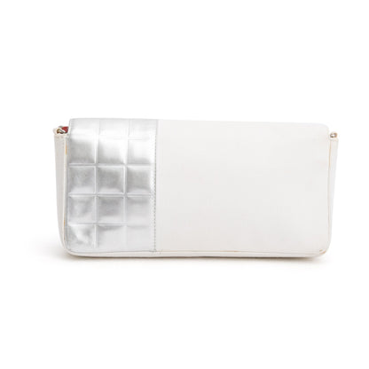 Chanel Vintage Neutral Canvas No. 5 CC Chain Shoulder Bag